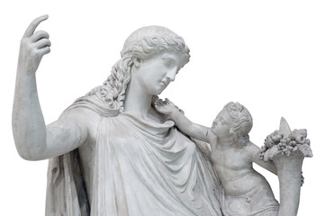 Naklejka premium jeasus and mary statues