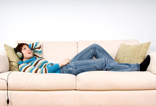 on the couch