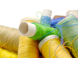 green and yellow yarn