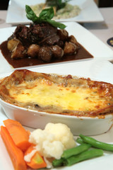 vegetarian lasagna with pasta and cheese