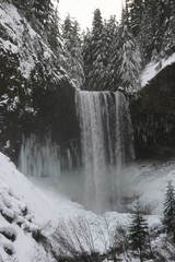 snowy waterfall