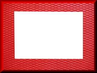 red leatherette border