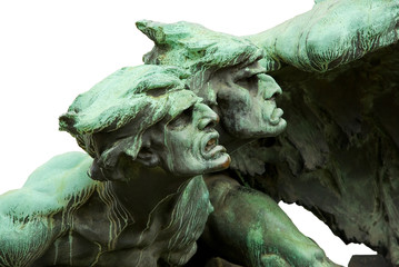 Fototapeta na wymiar two sculptures