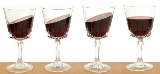 line of wineglasses