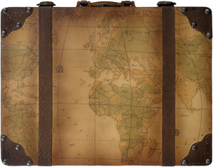 world traveler's suitcase