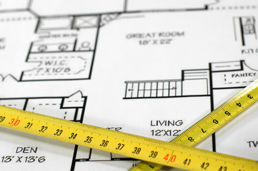 house plans and folding rule