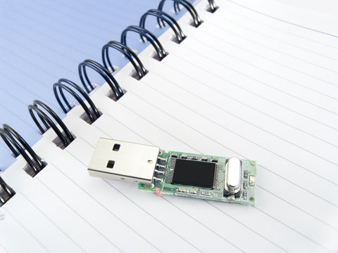 page of a notebook with compactflash