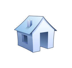 internet homepage symbol - detailed icon of blue h