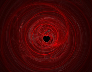 love fractal background - red