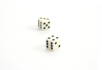 two white dices