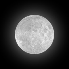 Naklejka premium full moon on black sky