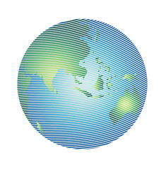 globe with grid lines 2