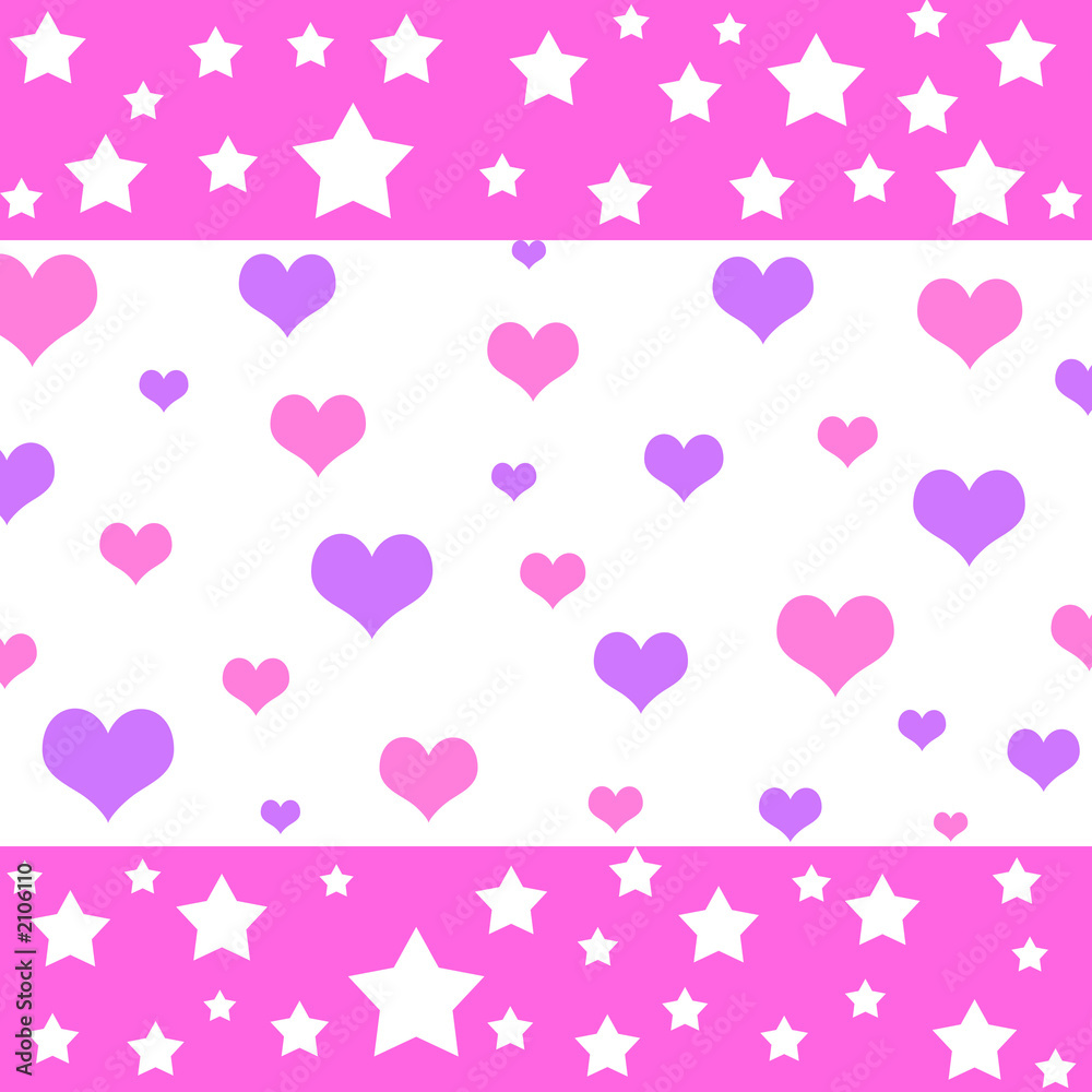 Canvas Prints hearts and stars