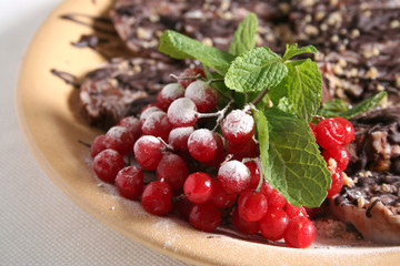 dessert with cranberry