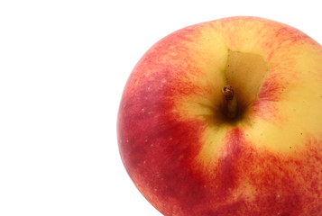 apple details with pure white copyspace