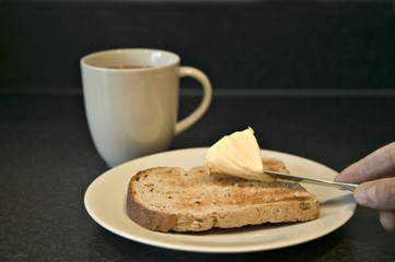 butter on toast