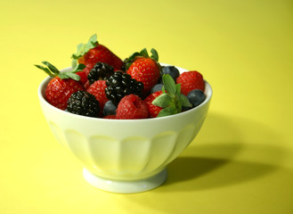bowl of a variety of berries