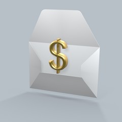 mail dollar symbol