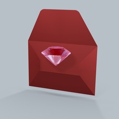 diamond in envelope