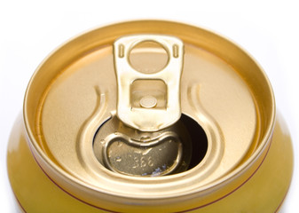 close up of the top of an open can