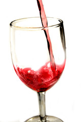red wine pouring