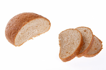 food, bread, hunk, round loaf of bread
