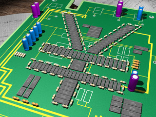 circuitom elettronico yen - visuale a