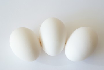 three eggs close-up
