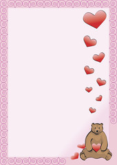 love bear background.