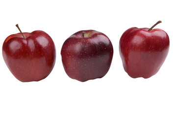 three red apples