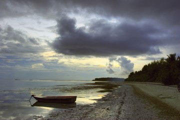 dusk seascape view