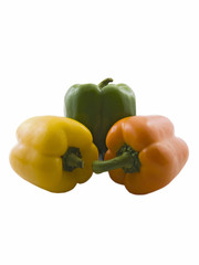 3 colorful peppers