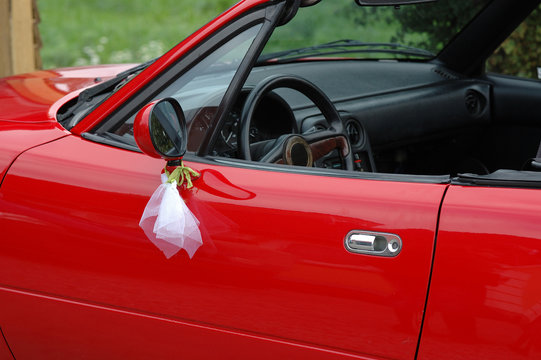 Red Wedding Car