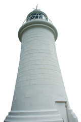 leuchtturm isoliert mit arbeitspfad