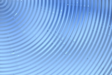 rippled window with raindrops