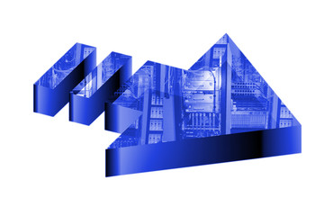 stock illustration of computer arrow icon