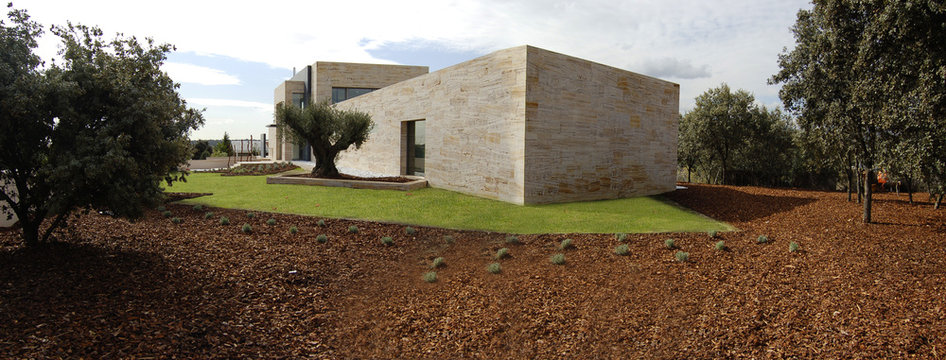 Garden With Pine Bark