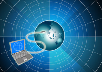 laptop connecting to internet with bg