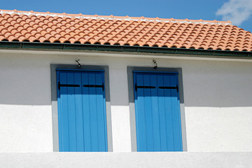blue doors