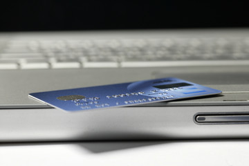 credit card on a lap top