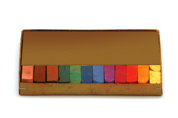 set of colored chalk