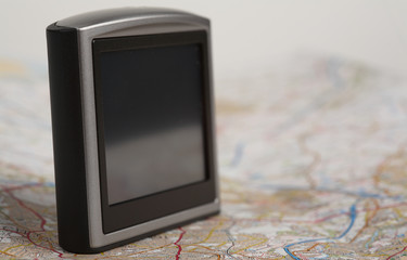 gps device on a map