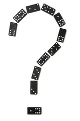 question mark from domino