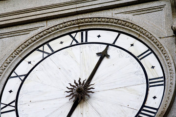Fototapeta na wymiar medieval clock closeup