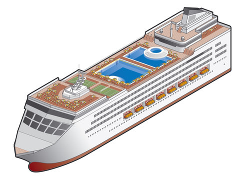 passenger ship icon. design elements 41h