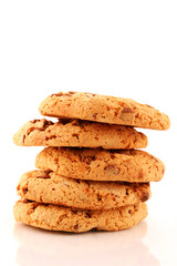 stack of chocolate chip cookies