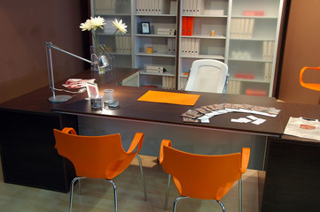 modern brown office