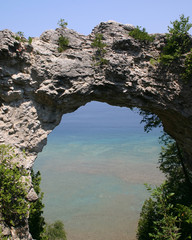 stone arch on mackinac island