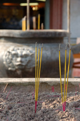 incense sticks in a chinese temple