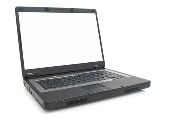 modern laptop on white